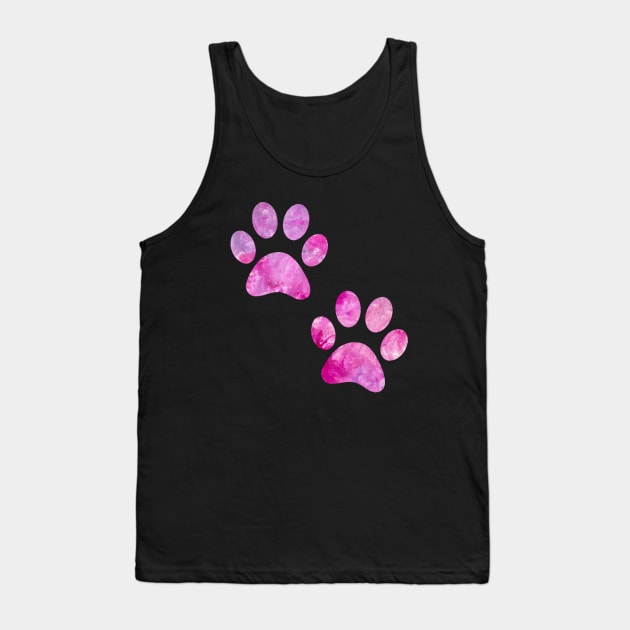 watercolor dogs paw, watercolor dog paw blue, watercolor puppy paw Tank Top by WatercolorFun